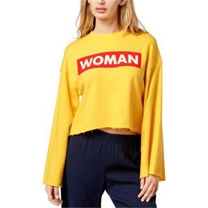 The Style Club Womens Woman Sweatshirt, Yellow, NWT
